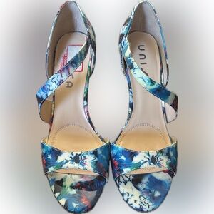 Unisa | Vibrant Blue Floral strappy Heels